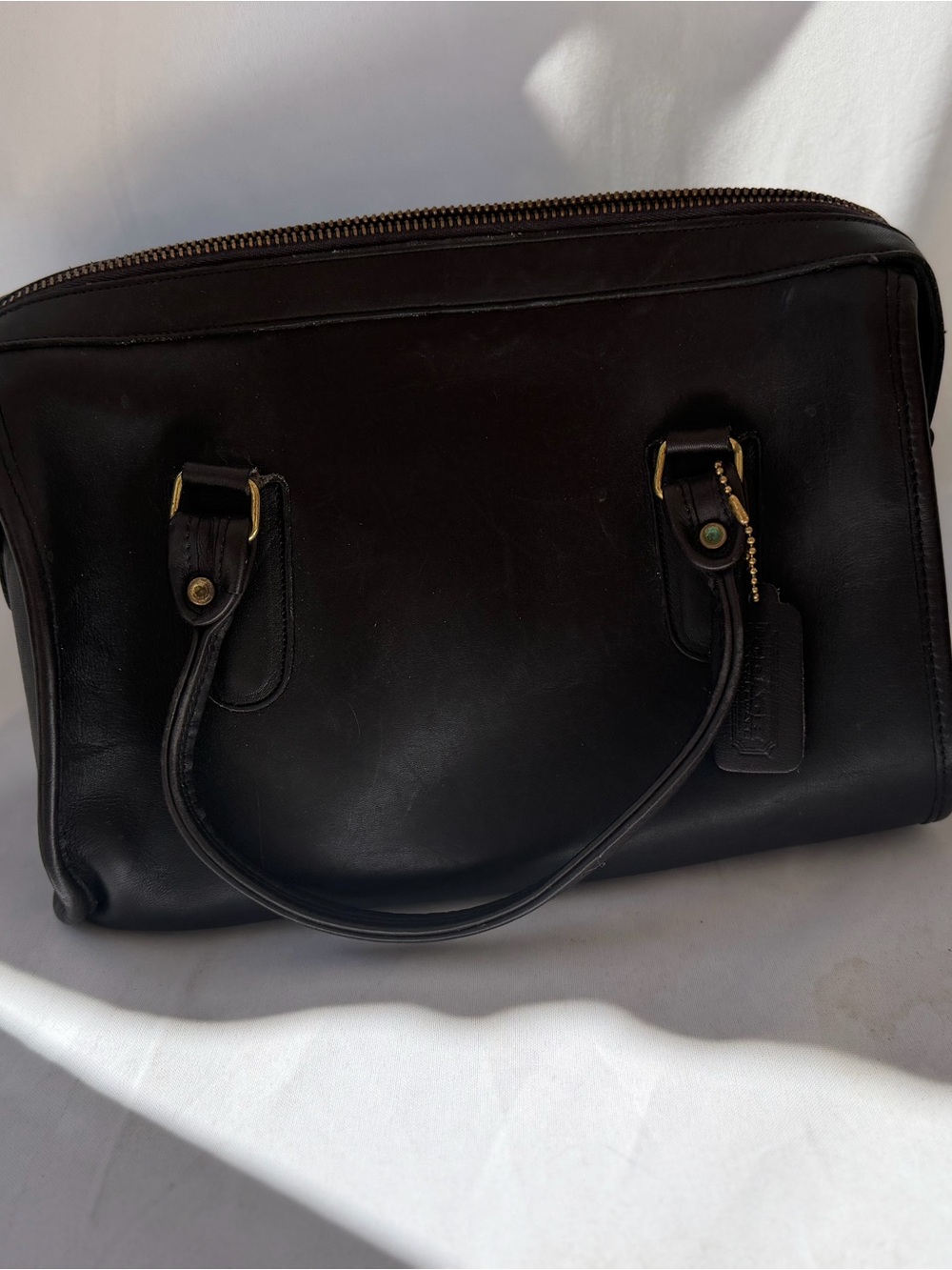 Vintage Coach Classic Satchel 9880 Black Leather 1989 USA